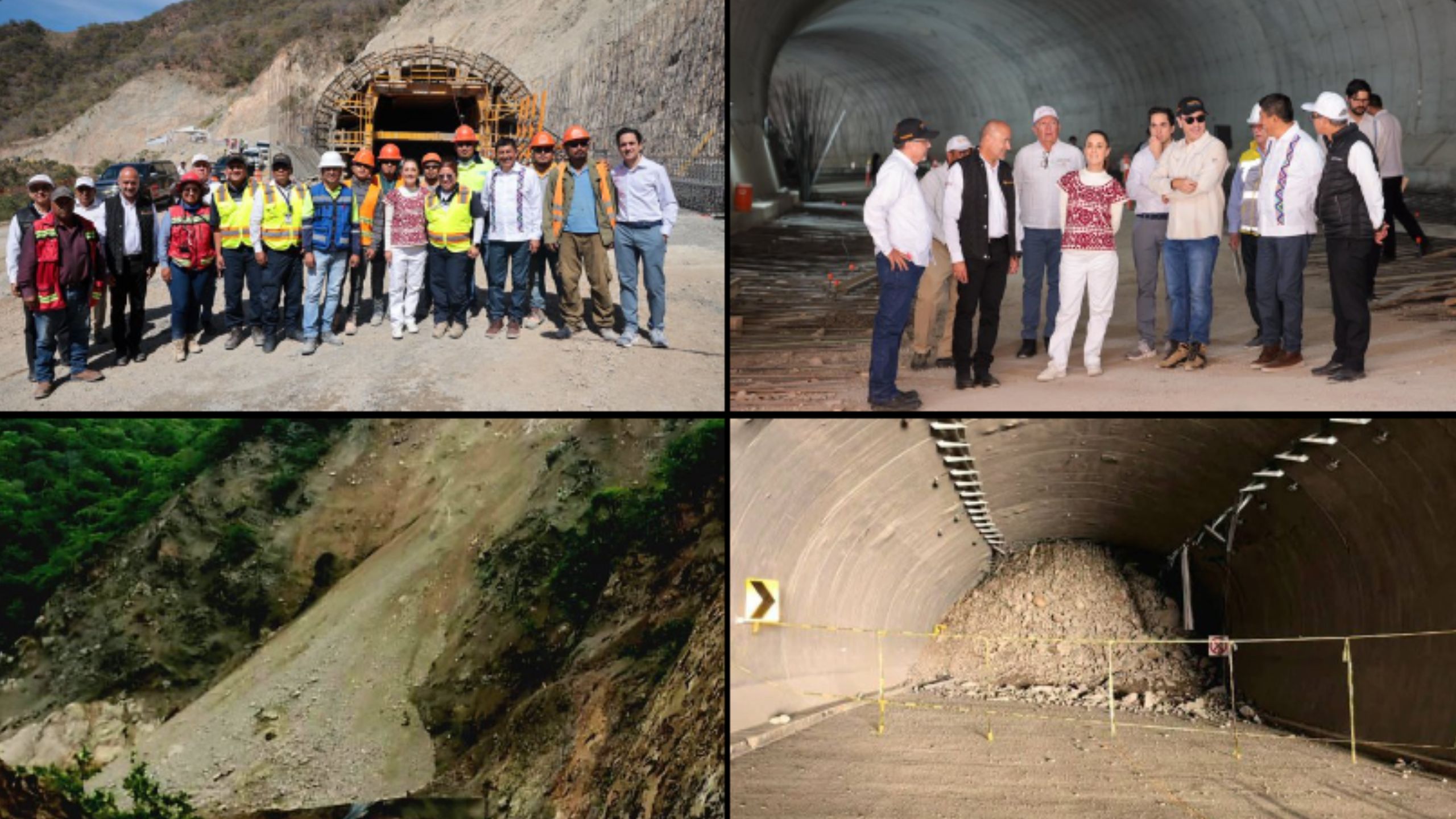Colapsa el túnel El Tornillo en la recién inaugurada autopista Mitla–Tehuantepec